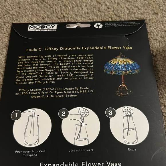 Modgy Collapsible and Expandable Plastic Vase Tiffany - Dragonfly - Picture 4 of 6